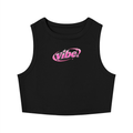 Vibe - Women's Tight Crewneck Crop Tank Top - Black