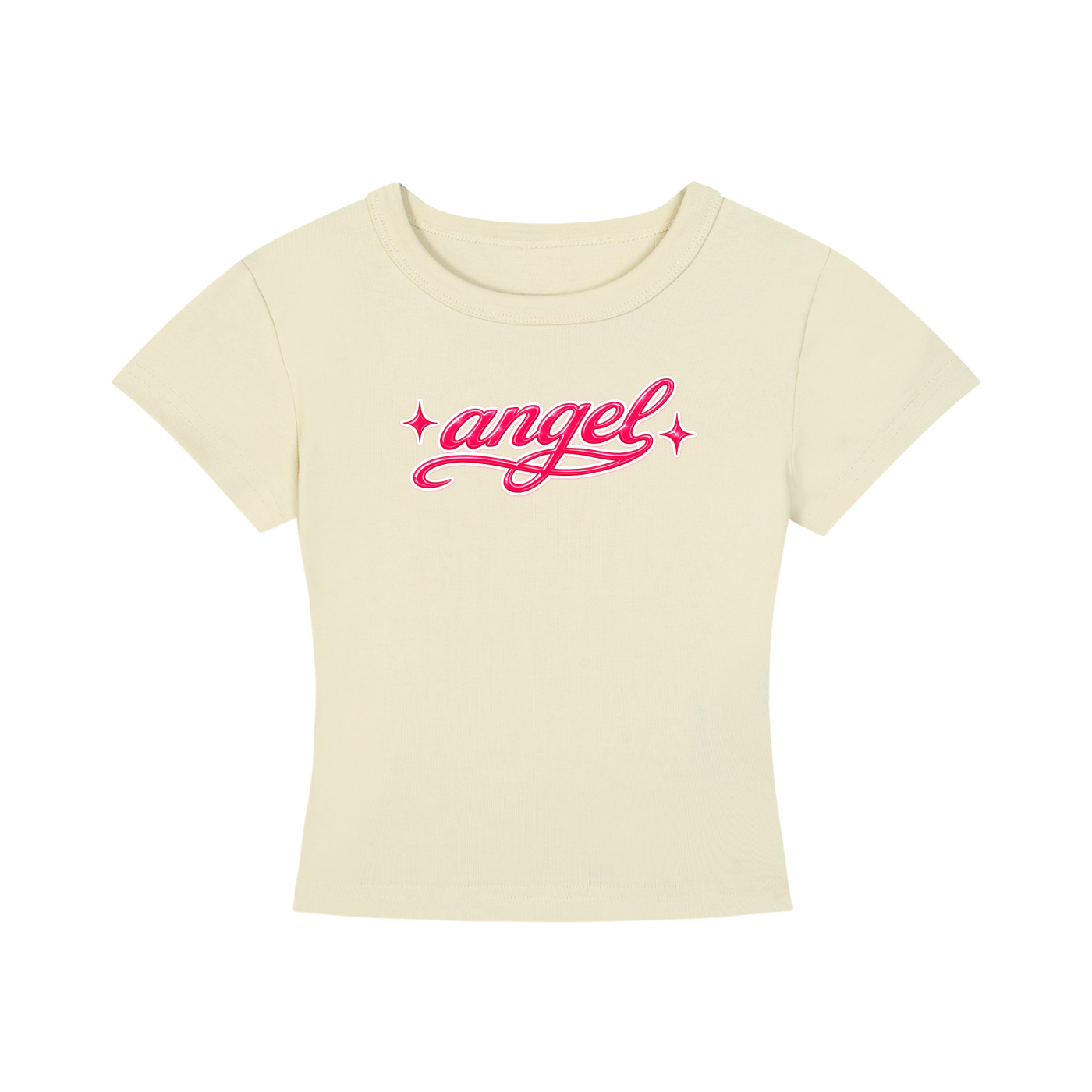 Angel - Women's Cropped T-Shirt - White