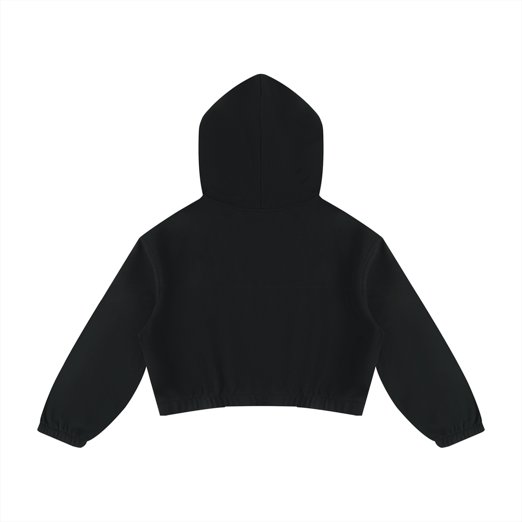 Babe - Women’s Boxy Quarter-Zip Hoodie (Black)