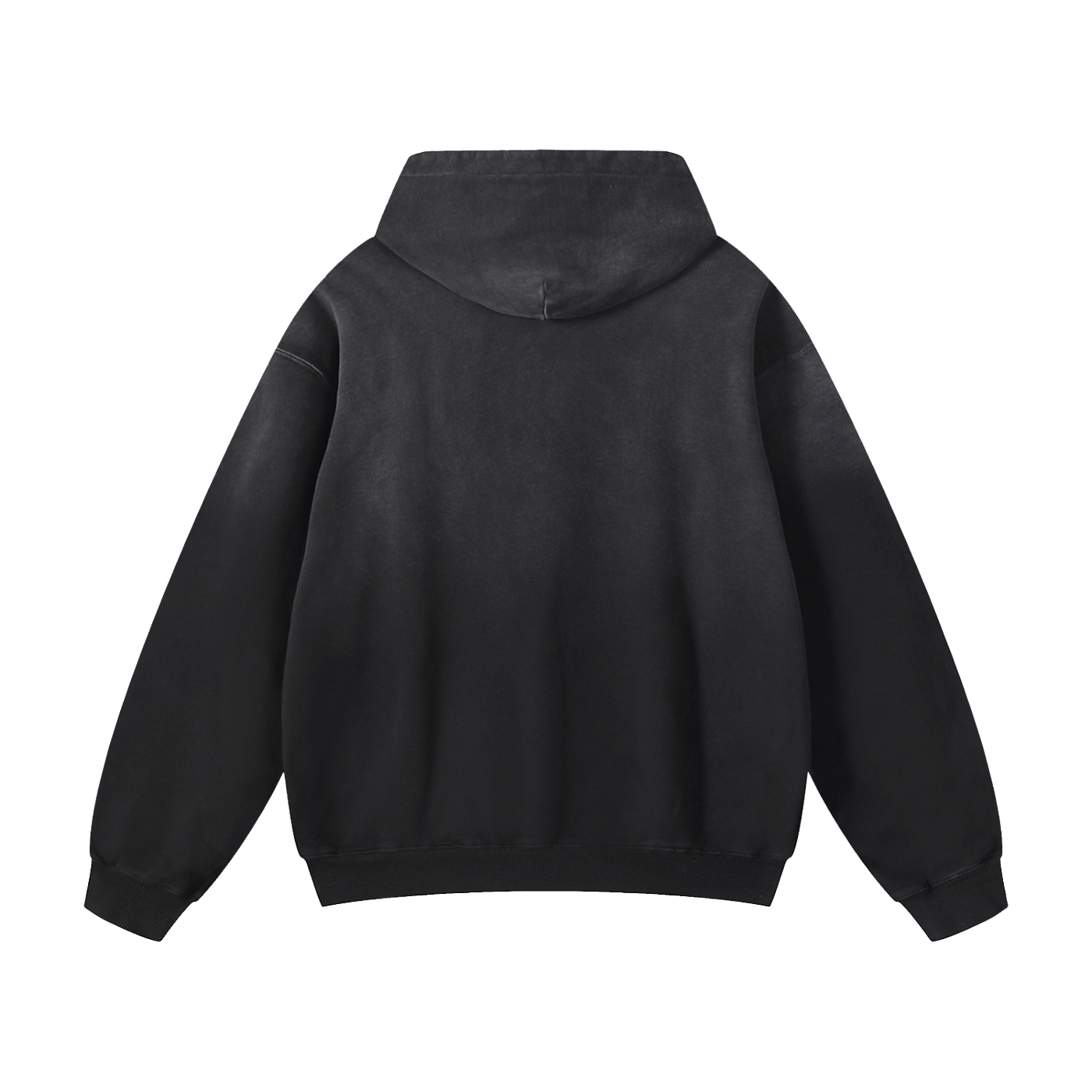 Angel - Heavyweight Sunfade Oversized Hoodie - Black