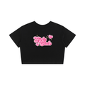 Girls Club (Pink Lettering) - Baby Tee Seamless T-Shirt - 200 GSM - Black