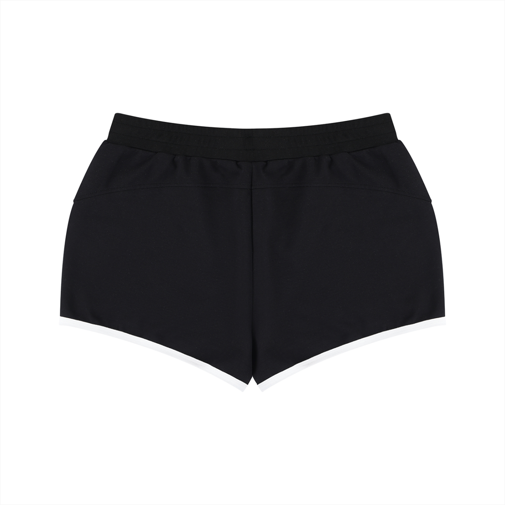 Angel - Women's Retro Contrast Binding Shorts (Black)