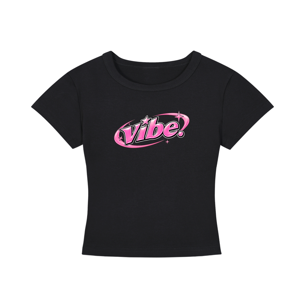 Vibe - Women's Cropped T-Shirt (Black)
