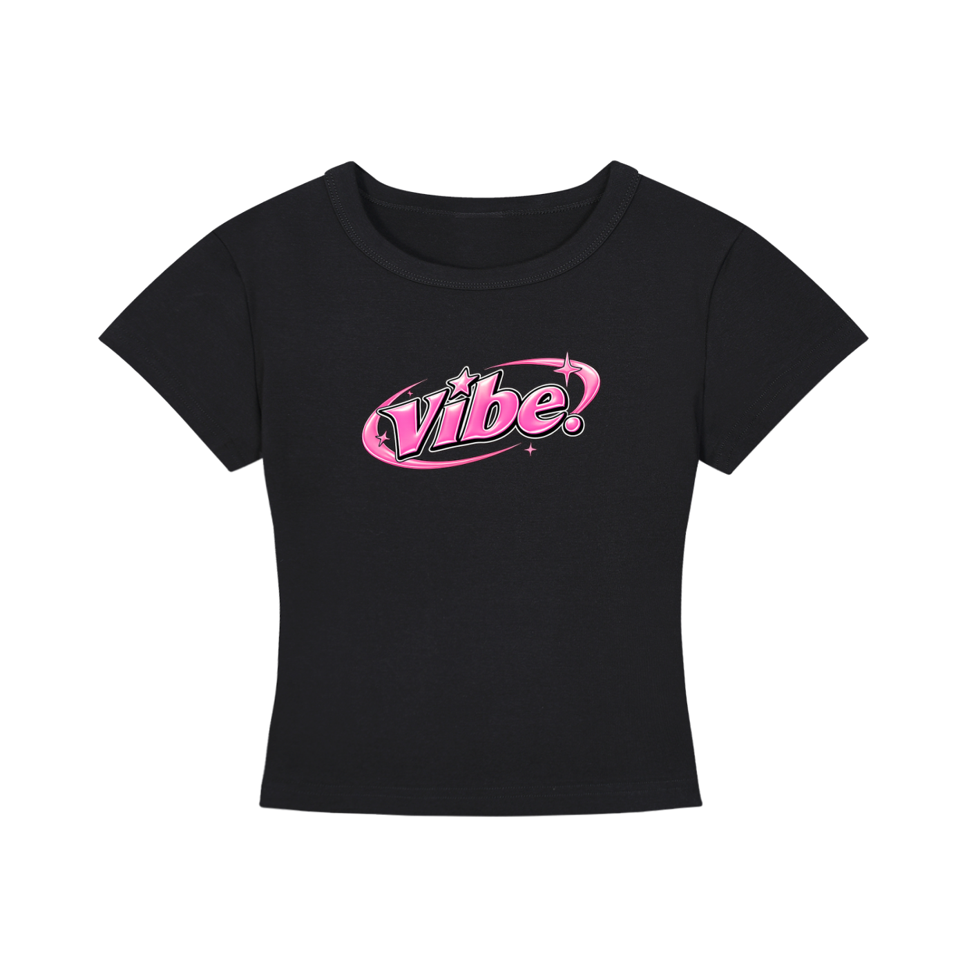 Vibe - Women's Cropped T-Shirt (Black)