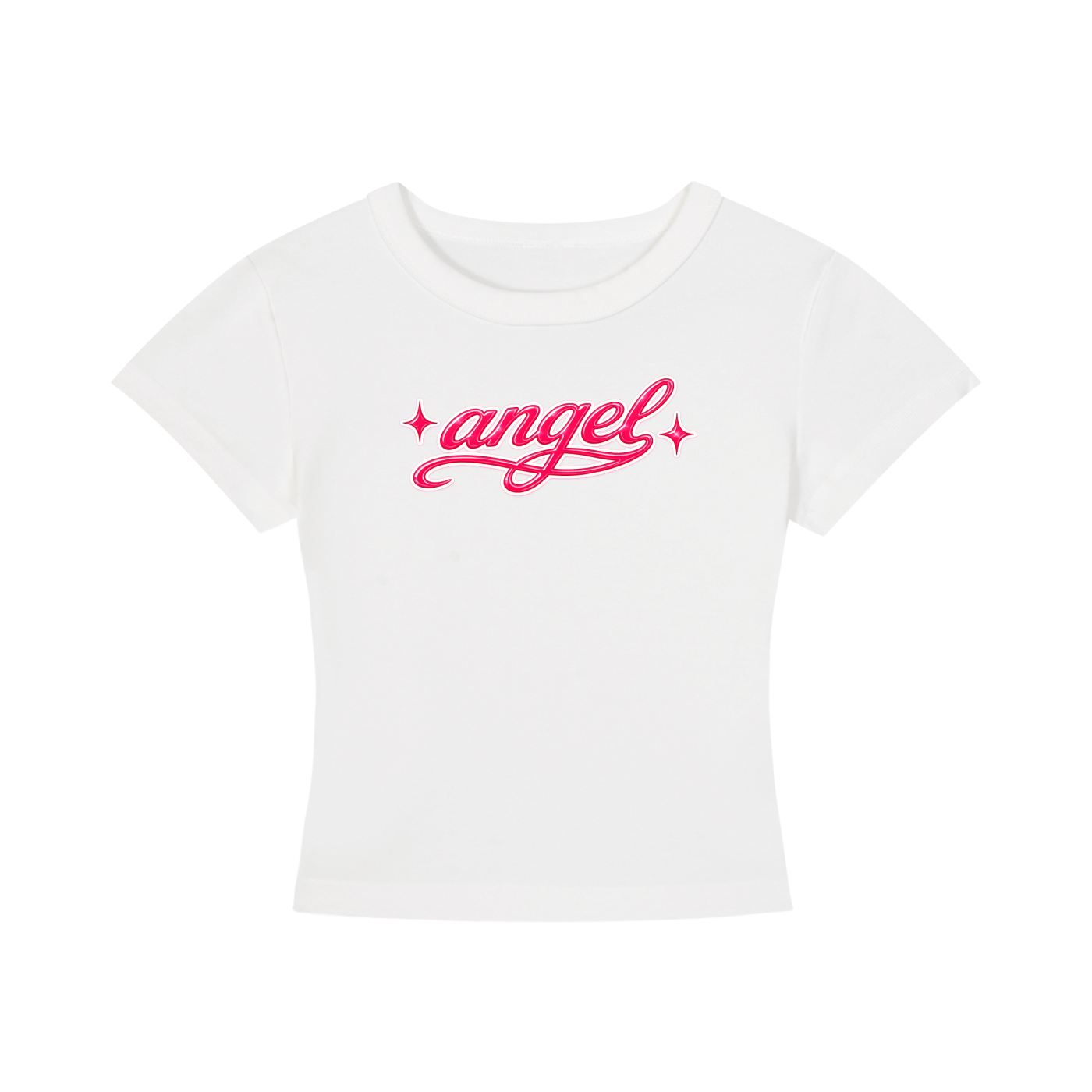 Angel - Women's Cropped T-Shirt - White