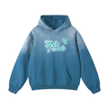 Girls Club - Heavyweight Sunfade Oversized Hoodie - Blue
