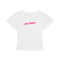 You Wish (Hot Pink Lettering) Women's Cropped T-Shirt - White