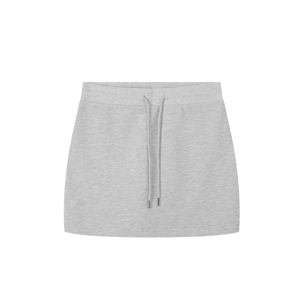 Essential Drawstring Skirt - Flower Gray