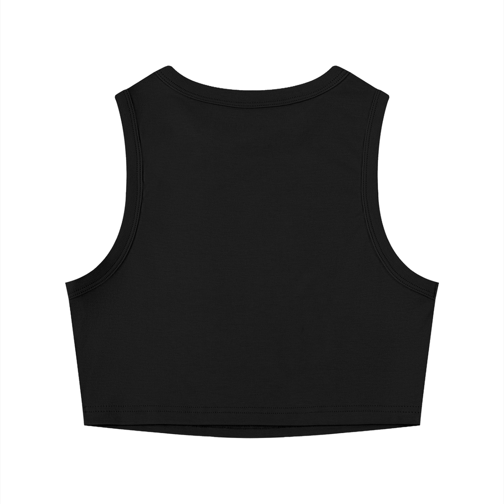 Vibe - Women's Tight Crewneck Crop Tank Top - Black