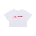 You Wish (Red with Pink Outline Lettering) Baby Tee - White