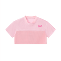 Girls Club - Women’s Cropped Paneled V-Neck Jersey (Pale Pink)