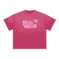 Girls Club -  Sun Fade Raw Edge T-Shirt - Rose Red